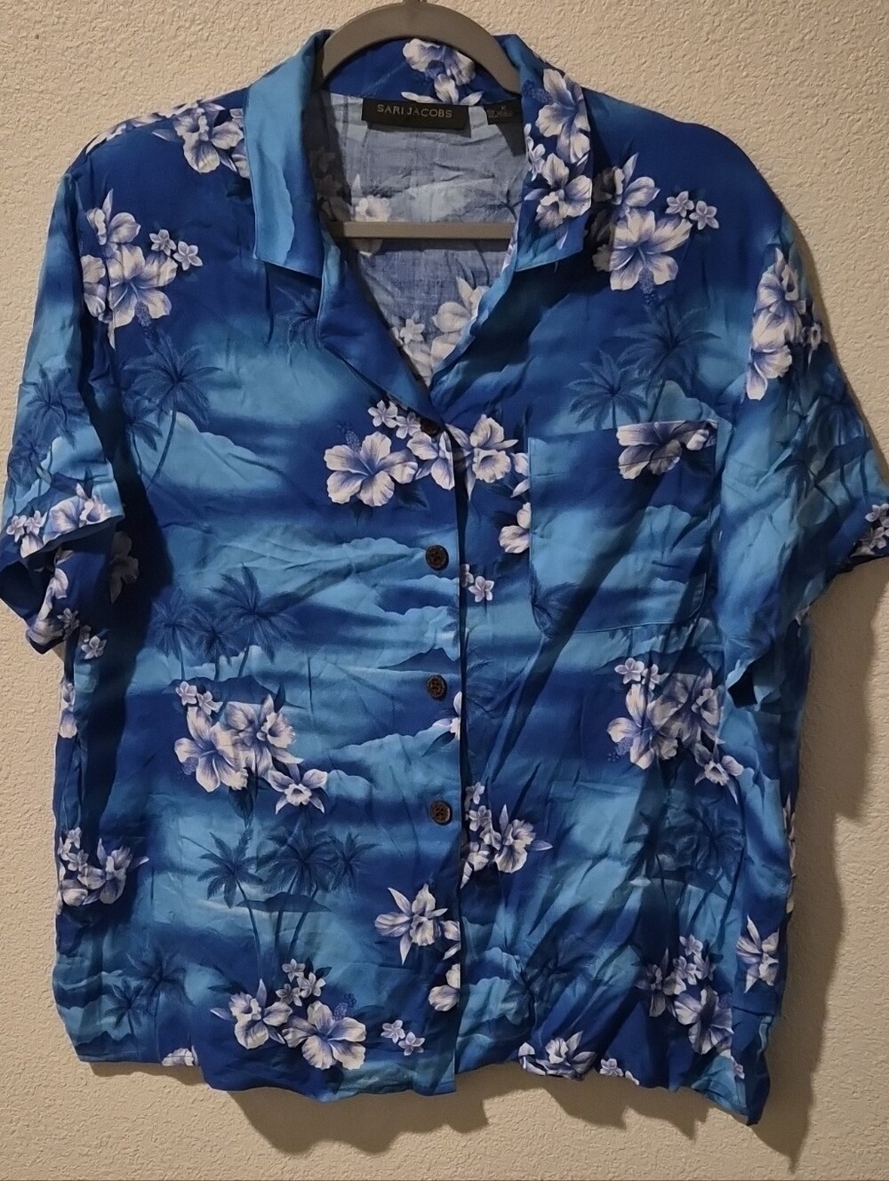 Marc Jacobs Blue Floral Button-Down Shirt